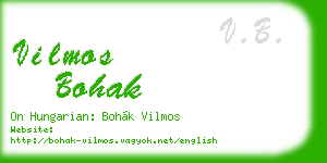 vilmos bohak business card