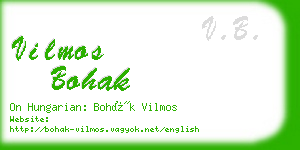 vilmos bohak business card